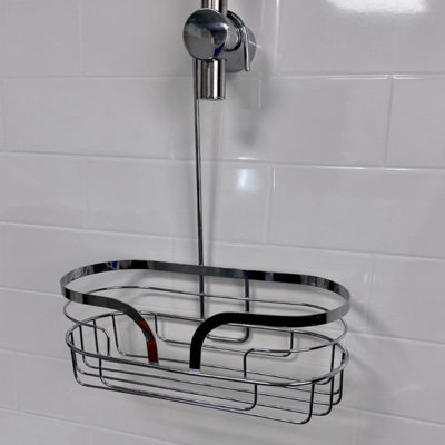 Showerdrape Dante Chrome Mini Shower Caddy Large