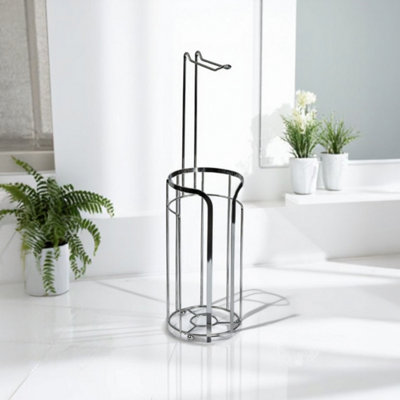 Showerdrape Dante Chrome Toilet Roll Holder & Spare Paper Holder Combination from B&Q