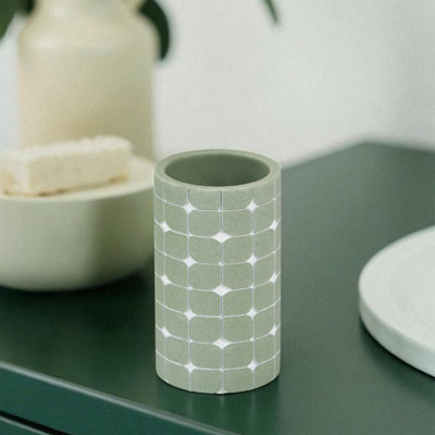 Showerdrape Mosaica Pistachio Green Tumbler from B&Q