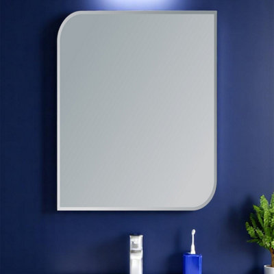 Showerdrape Islington Rectangular Wall Mounted Frameless Bevelled Edge Bathroom Mirror 60 X 45Cm from B&Q