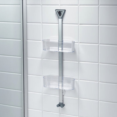 Showerdrape Elements Clear 2 Tier Basket Hanging Shower Caddy from B&Q