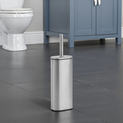 Showerdrape Fortuna Satin Steel Toilet Brush And Holder from B&Q