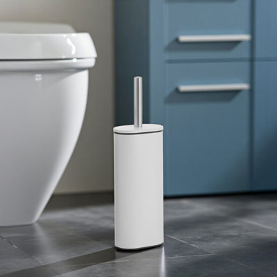 Showerdrape Fortuna White Steel Toilet Brush And Holder from B&Q