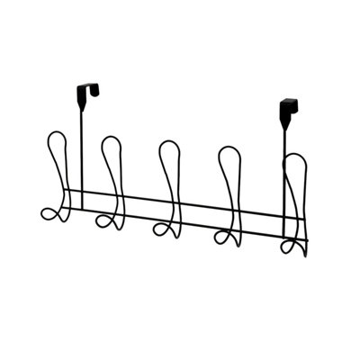 Showerdrape Lyrical Black Over Door Storage Hooks from B&Q