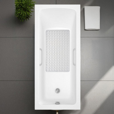 Showerdrape White Orbit Anti Slip Bath Mat X 40Cm 70Cm