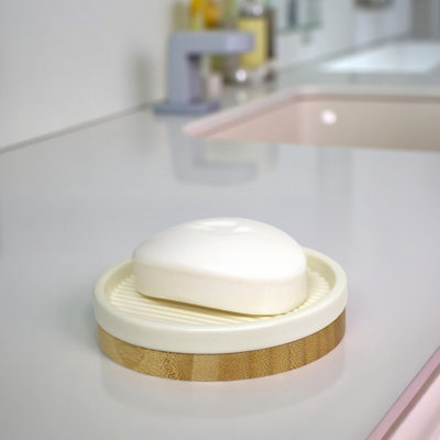 Showerdrape Bondi Cream Ceramic Bathroom Soap Dish from B&Q
