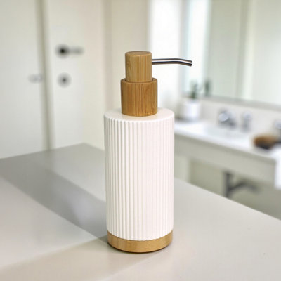 Showerdrape Bondi Cream Ceramic Liquid Soap Dispenser from B&Q