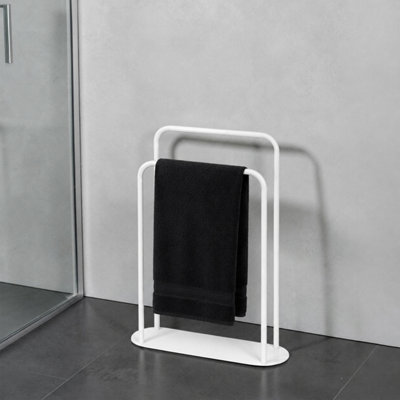 B&Q -  Aspen Freestanding White Towel Storage Stand