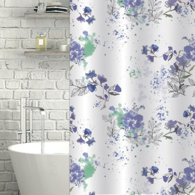Showerdrape Bouquet White Floral Shower Curtain from B&Q