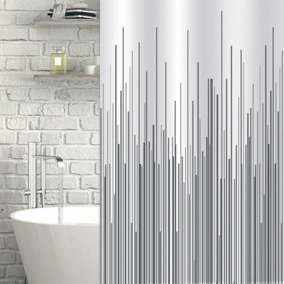 Showerdrape City White & Grey Shower Curtain from B&Q