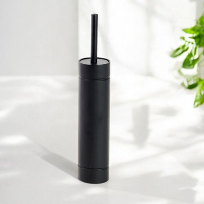 Showerdrape Draco Black Slimline Toilet Brush & Holder from B&Q