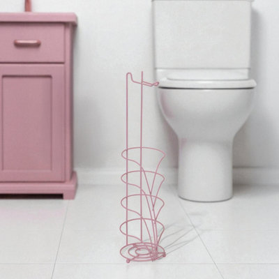 Showerdrape Vertu Pink Toilet Roll Holder & Spare Combo from B&Q