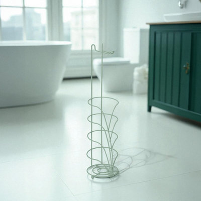 Showerdrape Vertu Sage Green Toilet Roll Holder & Spare Combo from B&Q