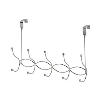 Showerdrape Waves Chrome Over Door Storage Hooks from B&Q