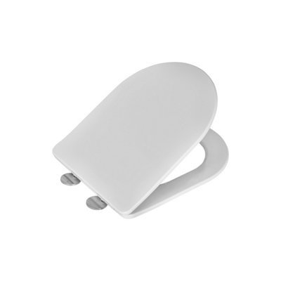 Showerdrape Petra D Shaped Slim Soft Close Quick Release Adjustable Toilet Seat from B&Q