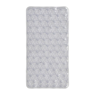Showerdrape Laguna Anti Slip Clear Pvc Bath Mat 68Cm X 37Cm from B&Q