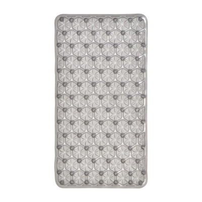 Showerdrape Laguna Anti Slip Grey Pvc Bath Mat 68Cm X 37Cm from B&Q