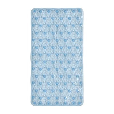 Showerdrape Laguna Anti Slip Blue Pvc Bath Mat 68Cm X 37Cm from B&Q