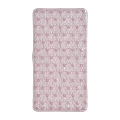 Showerdrape Laguna Anti Slip Pink Pvc Bath Mat 68Cm X 37Cm from B&Q