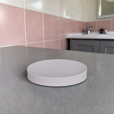 B&Q -  Maison Soft White Shimmer Soap Dish