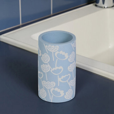 Showerdrape Buttercup Light Blue Floral Tumbler from B&Q