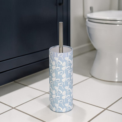 Showerdrape Buttercup Light Blue Floral Toilet Brush from B&Q