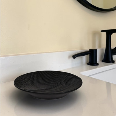 Showerdrape Ripple Black Textured Soap Dish from B&Q