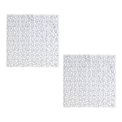 Showerdrape Hyrdro Anti Slip Clear Pvc Shower Mat 50Cm X 50Cm2 Set from B&Q
