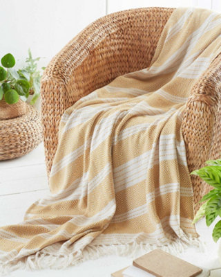 Homespace Direct Ltd Recycled Plastic Throw / Blanket Diamond Pattern from B&Q