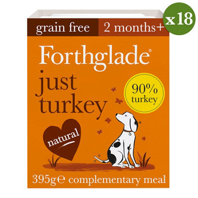 Forthglade Adult Gf Just 90% Turkey 395G (Pack Of 18) from B&Q
