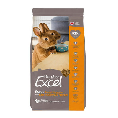 Burgess Excel Indoor Rabbit Nuggets 1.5Kg from B&Q