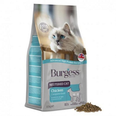 4 X Burgess Neutered Cat Complete 1.5Kg from B&Q