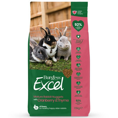 4 X Burgess Excel Mature Rabbit 1.5Kg from B&Q