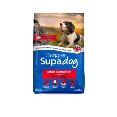 Burgess Supadog Adult Dry Dog Complete Tasty Beef 12.5Kg from B&Q