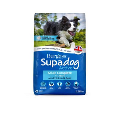 Burgess Supadog Active Dry Dog Chicken And Beef 12.5Kg from B&Q