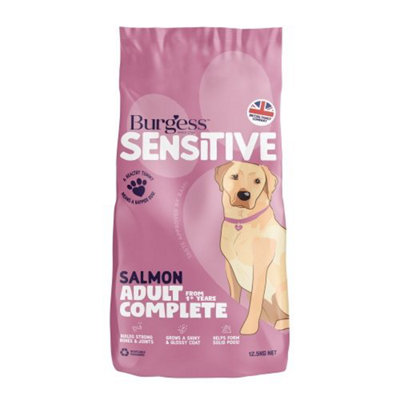 Burgess Sensitive Adult Dog Salmon & Rice 12.5Kg from B&Q