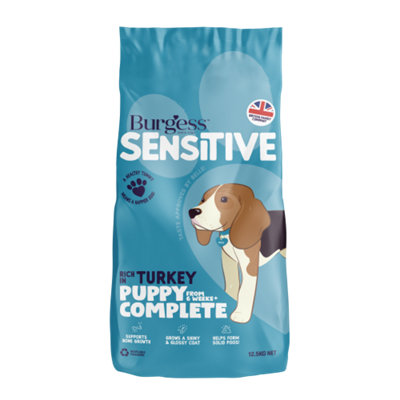 Burgess Sensitive Puppy Turkey & Rice 12.5Kg from B&Q