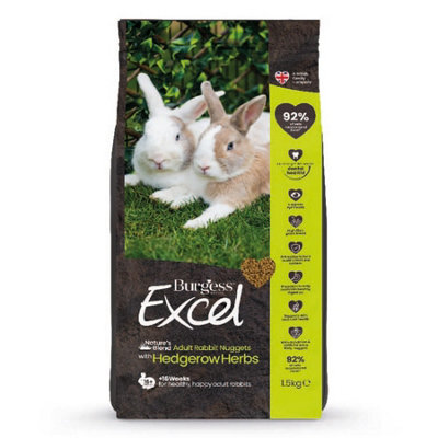 Burgess Excel Adult Rabbit Natures Blend 1.5Kg from B&Q