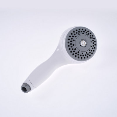 Aqualisa 215020 Varispray 3-Spray Pattern Adjustable Shower HeadWhite from B&Q