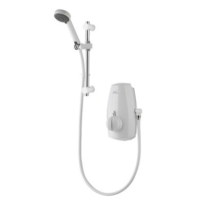 Aqualisa Aquastream 813.40.20 White Thermostatic Power Shower With Adjustable Shower Head from B&Q