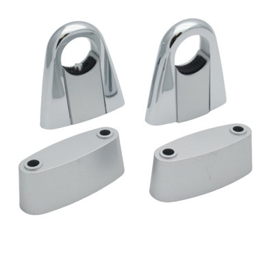 Aqualisa Quartz Digital Shower Riser Rail End Brackets (Pair)Chrome (479501) from B&Q