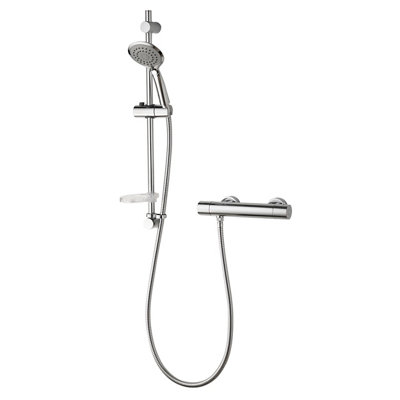 Aqualisa Sierra Chrome Effect Rear Fed Thermostatic Mixer Shower & 1500M Hose Length from B&Q