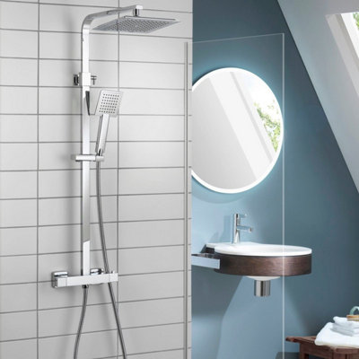 Aqualisa Deco Thermostatic Mixer Shower Square Bar Valve Chrome Deco.sqr.sc.ch from B&Q