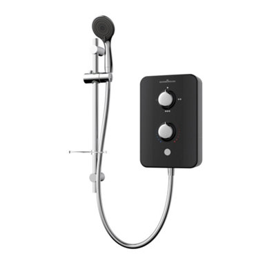 B&Q -  Gsdpb95 Slim Duo Electric Shower 9.5KwPiano Black
