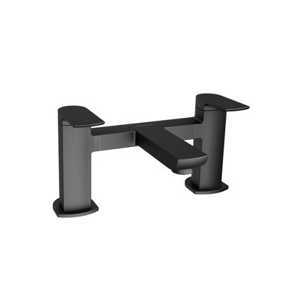 Aqualisa Dt.dbf.mb Downtown Matt Black Bath Deck Filler Tap from B&Q