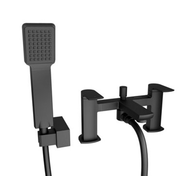 Aqualisa Dt.bsmt.mb Downtown Matt Black Bath Shower Mixer Tap from B&Q