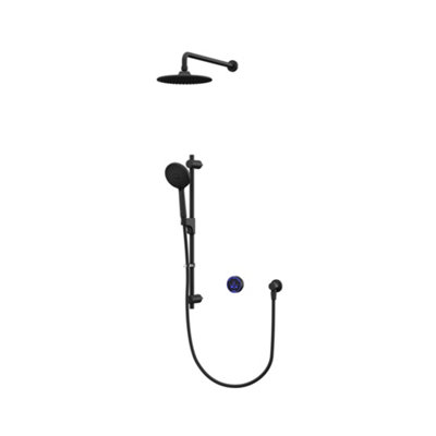 Aqualisa Smart Glo Glomb.a1.bv.dvfw.23 Dual Outlet Smart Shower With Fixed Wall Head Concealed High Pressure Combi Matt Black from B&Q