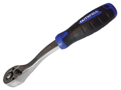 Faithfull 148014W Ratchet Handle Quick-Release 72 Teeth 1/4In Drive Faisocrat14N from B&Q