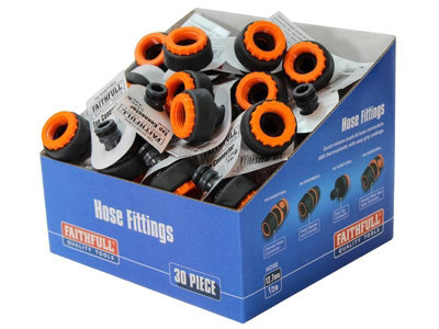 B&Q -  Ym5812E Plastic Tap Hose Connector 1/2 & 3/4In (Box 30) Faihosetcbul