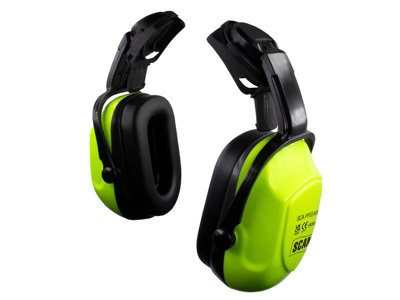 B&Q Scan Em-5007E Helmet Mounted Ear Defenders Snr 30 Db Scappeearhm Yellow